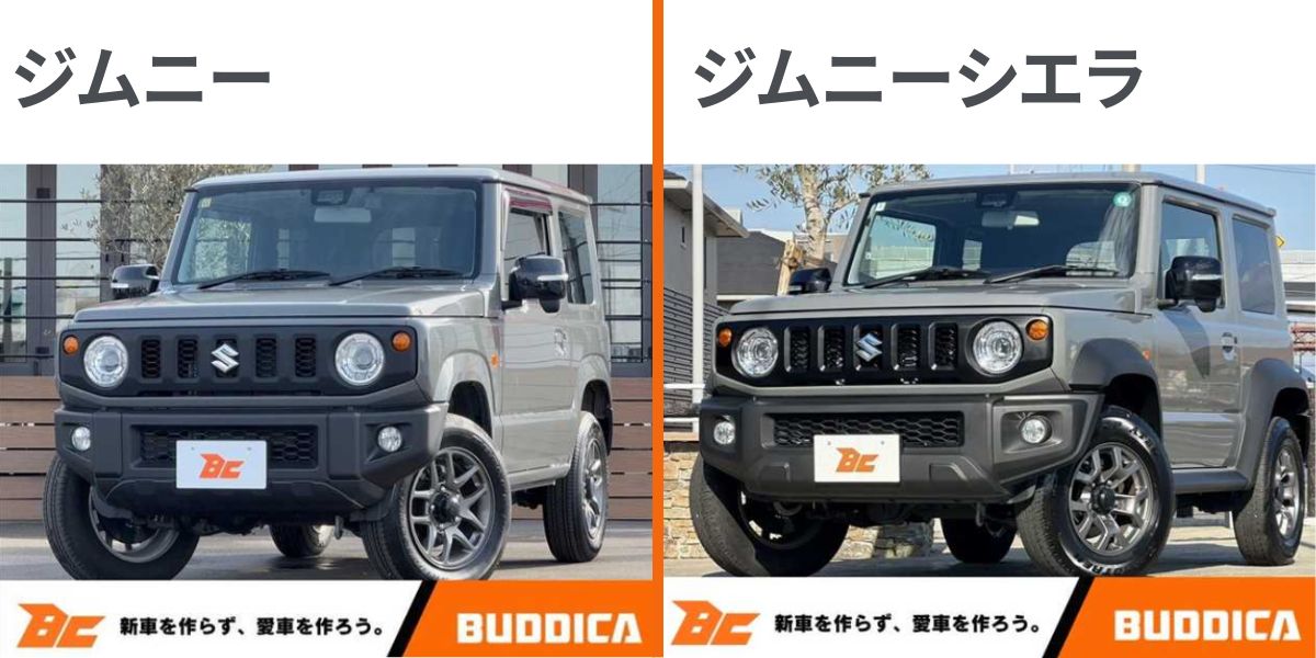 ジムニーとジムニーシエラの違いをサイズ・価格・機能に分けて徹底比較 